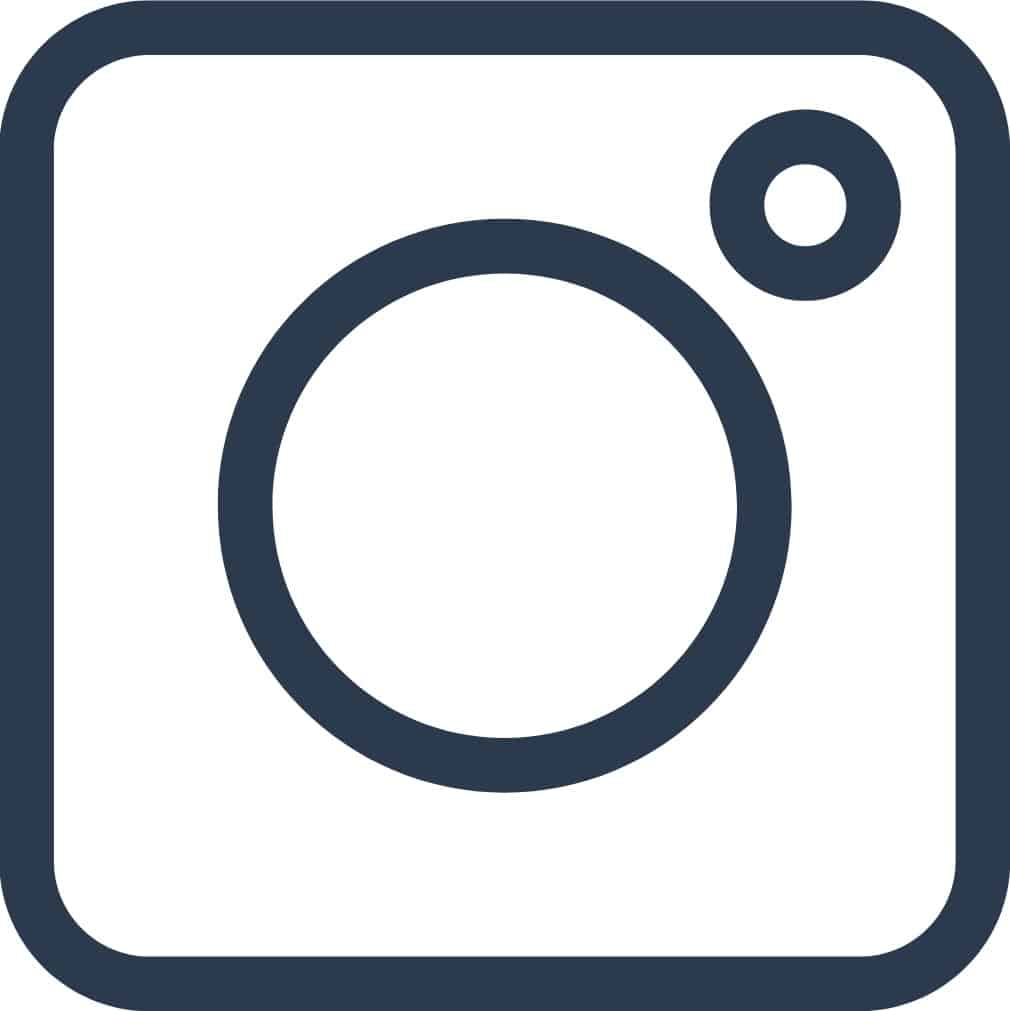 instagram logo blå
